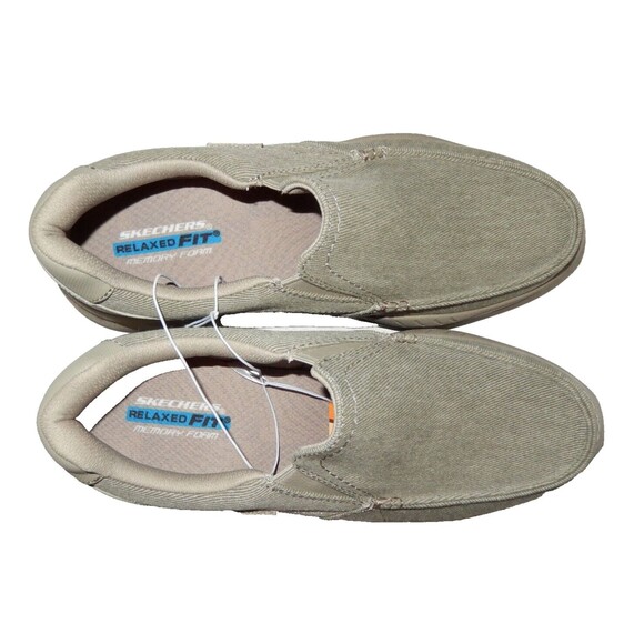 Skechers Cohagen Relaxed Fit Slip-On Shoes Loafers Men's 10.5 Memory Foam Taupe - Picture 7 of 8
